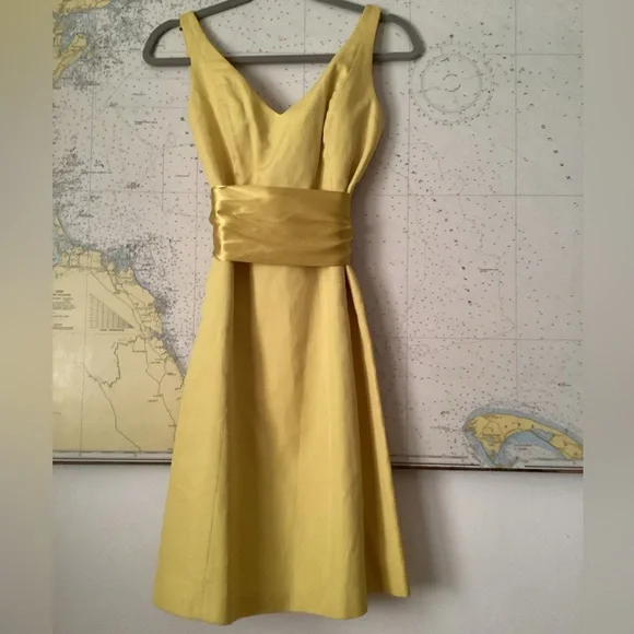 JCREW Canary Yellow A-Line Dress - Picture 2 of 16